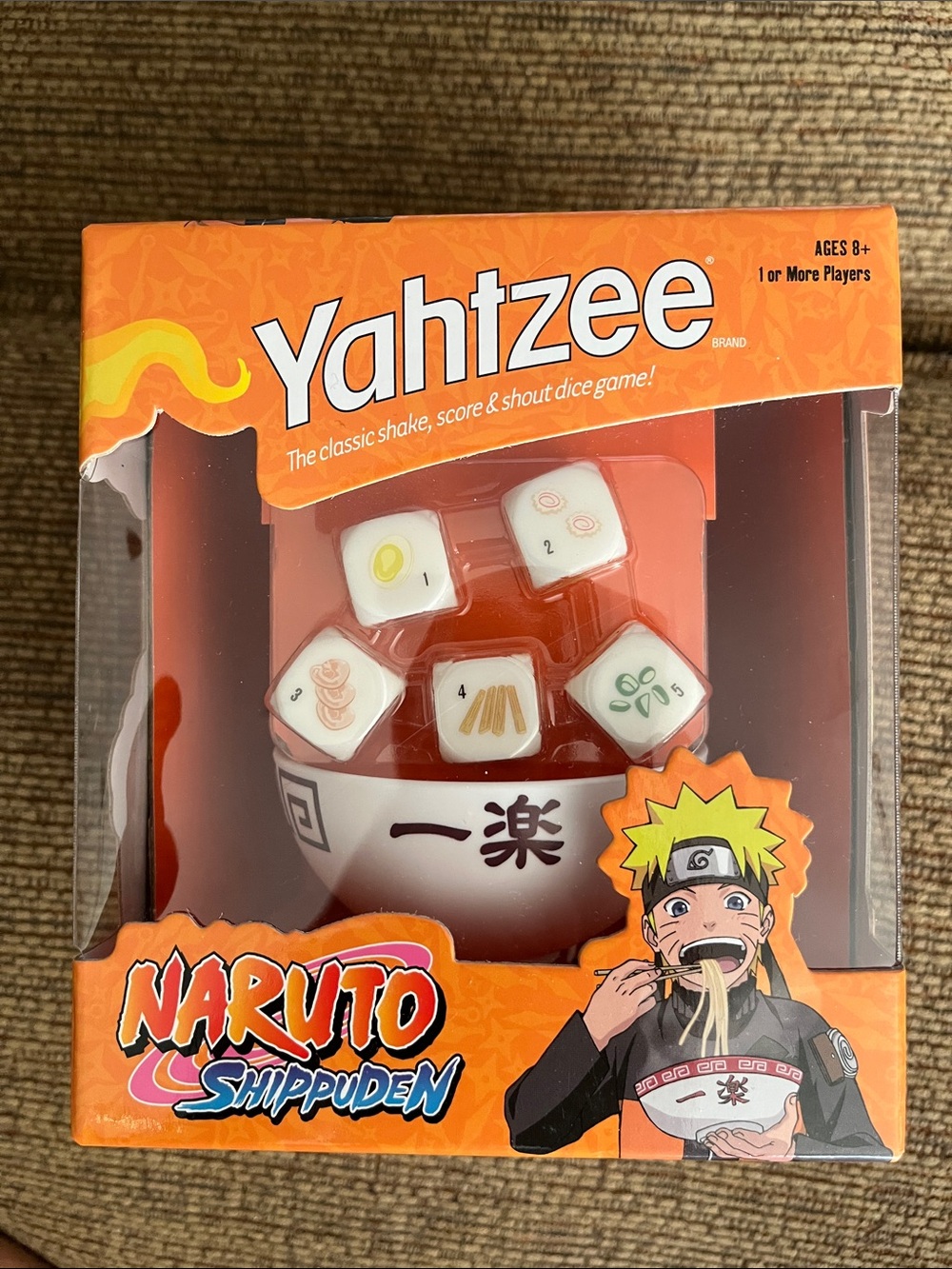 Hasbro Yahtzee Naruto Shippuden Dice Game - Orange, White